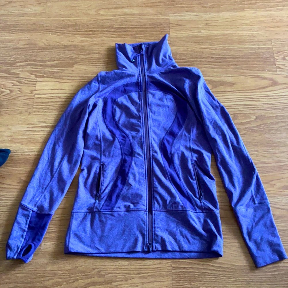 Purple zip-up Lululemon athletic jacket